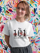 

Disney 101 Dalmatians Vintage Aesthetic T-shirt Femme French Fashion Harajuku Top Shirt Basic Summer Casual Clothes For Women