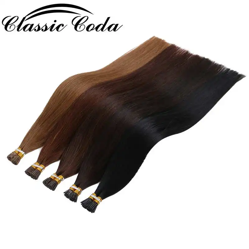 Classic Coda 200 Pieces 160grams 0.8g/Piece 18" 16" Straight Real Remy Pre Bonded Keratin I Tip On Capsule Human Hair Extension
