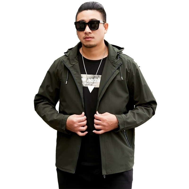 Большие размеры 8xl 7xl демисезонные мужские куртки однотонные модные пальто мужские повседневные свободные мужские пальто Верхняя одежда для мужчин