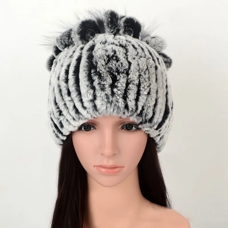 Зимние шапки для кролика Рекс, тканые наушники, толстая кожа, мех, tuque out must bring beanies, женские теплые хип хоп gorro, женские M1
