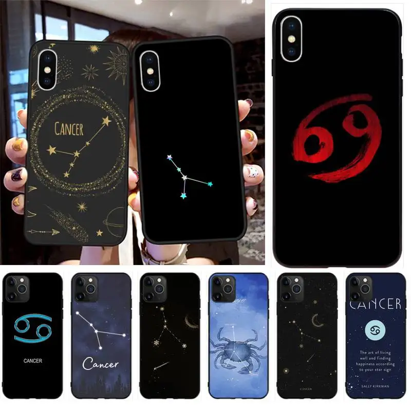 Чехол YJZFDYRM для iPhone 11 pro XS MAX 8 7 6 6S Plus X 5S SE 2020 XR с 12 созвездиями рака | Мобильные