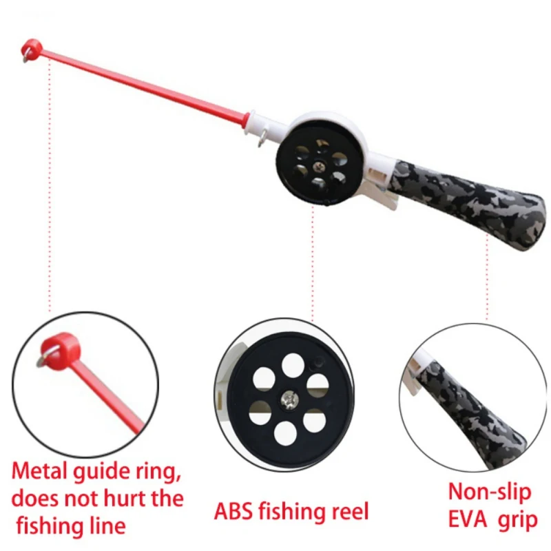 34 cm Children Winter Ice Fishing Rod Portable Outdoor Fishing Pole With Reels Sport Ultra-light Fishing Tackle