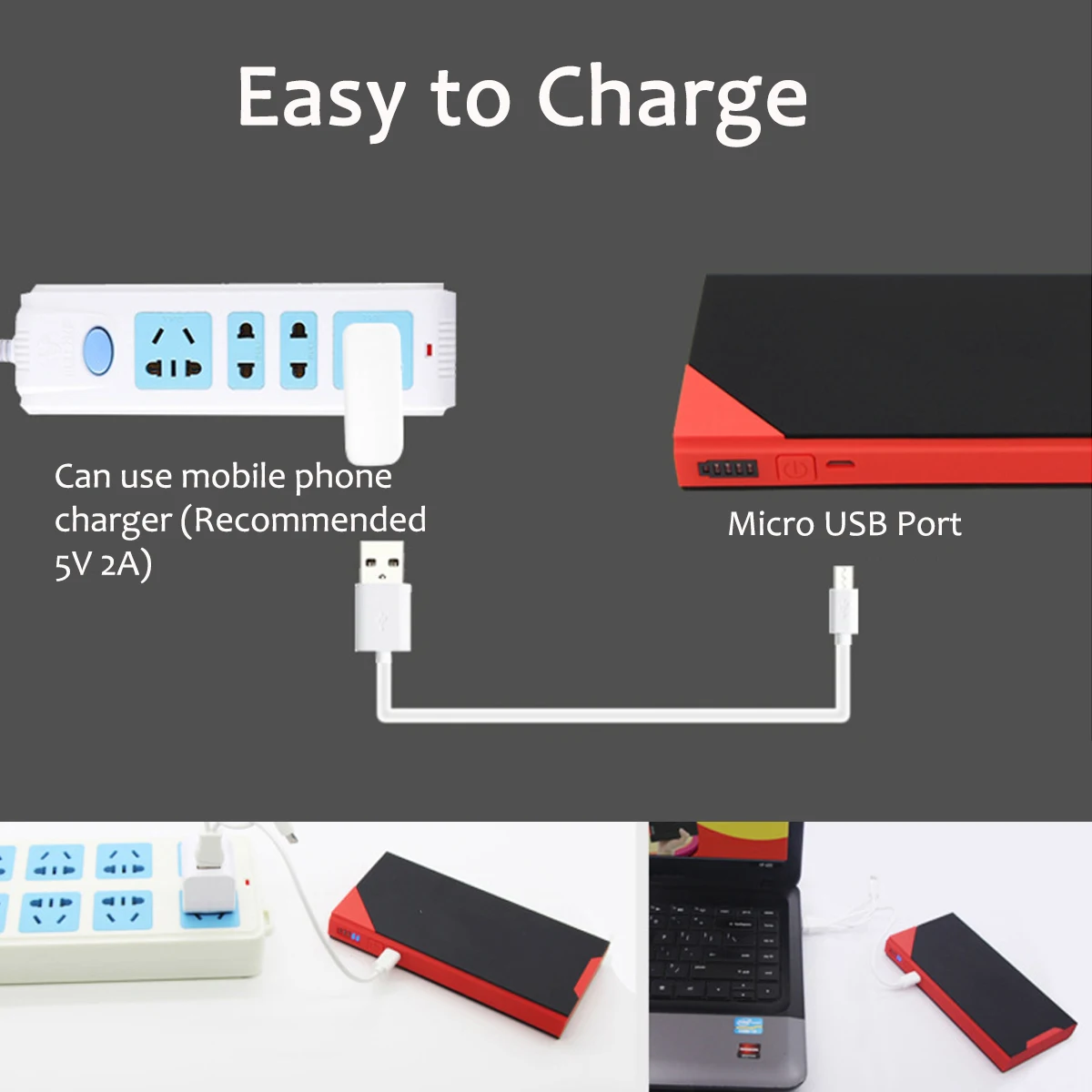  400A Car Jump Starter Power Bank 12V USB LED Outdoor Portable Multifunctional Emergency Car Battery