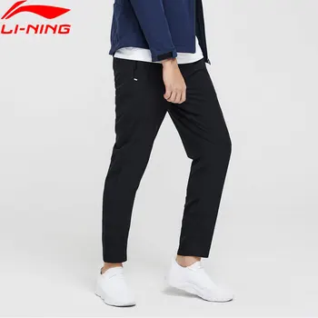 

Li-Ning Men Running Sweat Pants AT DRY 88%Polyester 12%Spandex Pockets Regular Fit li ning LiNing Sports Trousers AYKP105 MKY515
