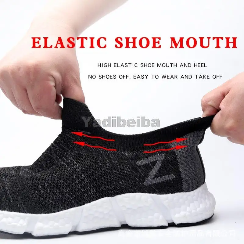 Safety Shoes Men Shoes Steel Toe Safety Shoes for Men Women Lightweight Work Sneakers Industrial Work Shoes Anti-puncture Sock Safety Boots Couple
