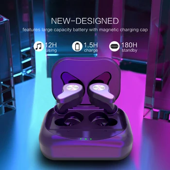 

F9 Headphones Bluetooth 5.0 Wireless Earbuds Wireless Bluetooth Headphones HiFi Waterproof IP65 Stable Signal 15m Earphone