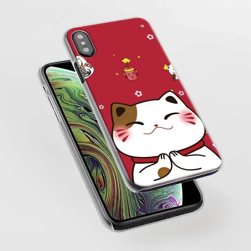 Чехлы для телефонов Манеки Неко Монета на удачу с кошкой для Apple iPhone 11 Pro Max X XR XS MAX чехол для iPhone 6 6s 7 8 Plus 5 5S SE