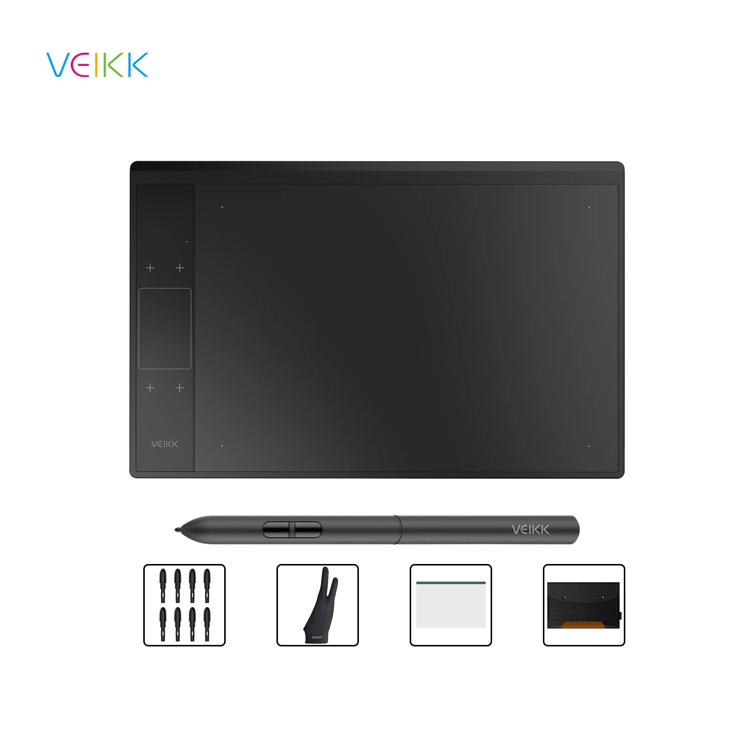 Tablet Gráfico com Controle Remoto Escritório e Educação 10×6 Polegadas Grande Área Ativa Suporte a Android Mac Linux Tablets de Desenho Digital Veikk-a30