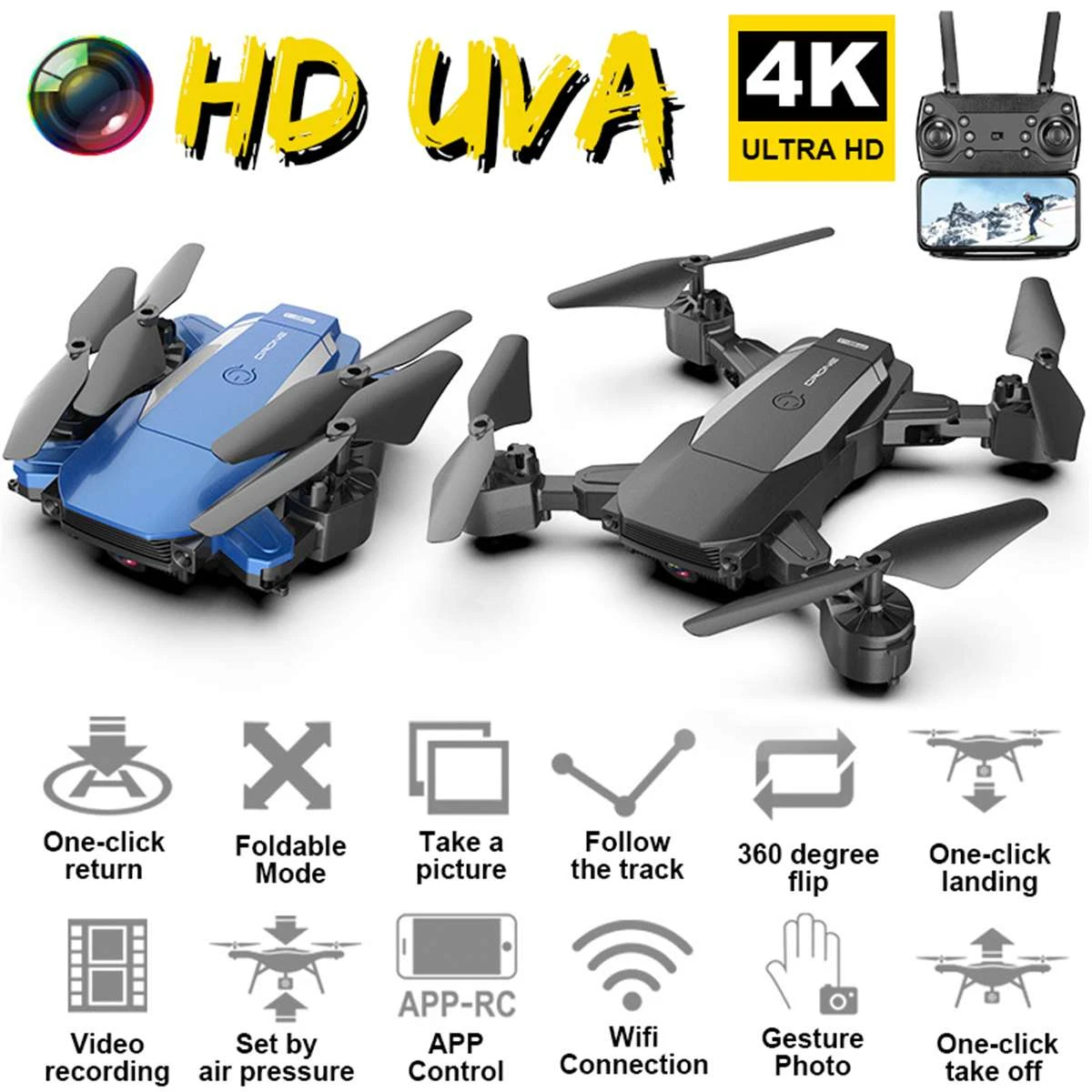 Wifi Fpv With Wide Angle Hd 1080p Camera Hight Hold Mode Foldable Arm Rc Quadcopter Drone X Pro Rtf Dron For Gift Rc Helicopters Aliexpress
