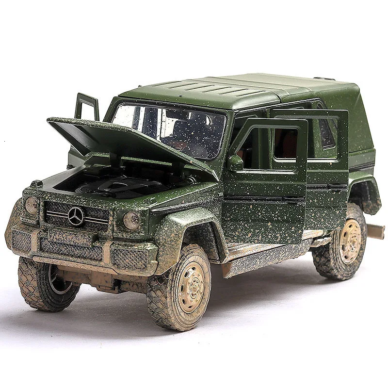 1/32 High Simulation Cast Alloy Car Model Benz G 65 0Nostalgic Camouflage Off-road Vehicle Toys For Children Collector's Edition