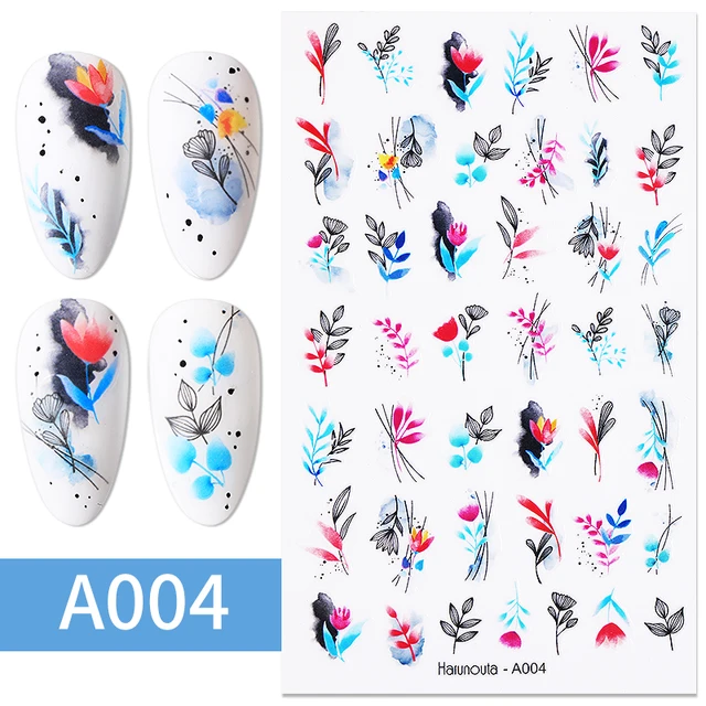 1PC Heart Love Design 3D Nail Sticker English Letter stickers Face Pattern Trasnfer Sliders Valentine's Day Nail Art Decoration 3d-A004