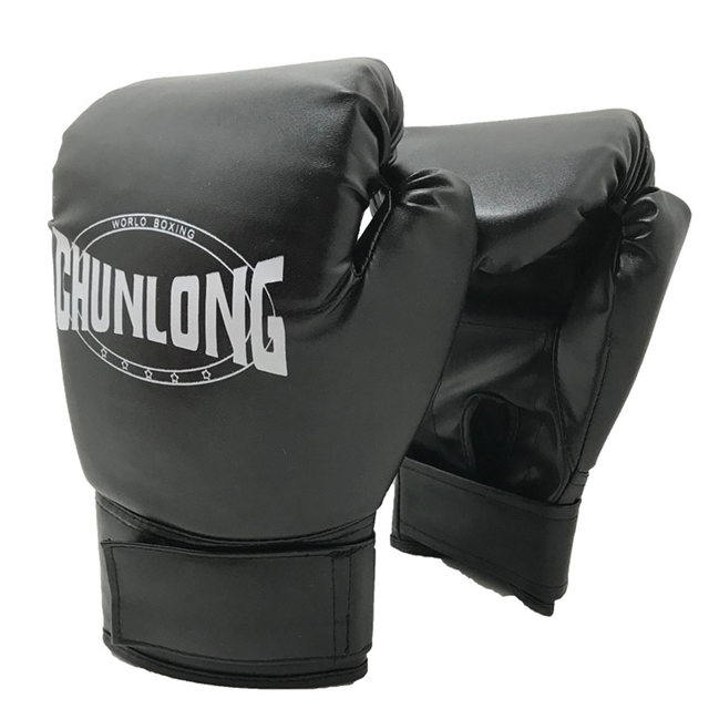 Boxing Gloves Thickened PU Leather Muay Thai Karate Punching Kickboxing Training Fighting Gloves for Women Men