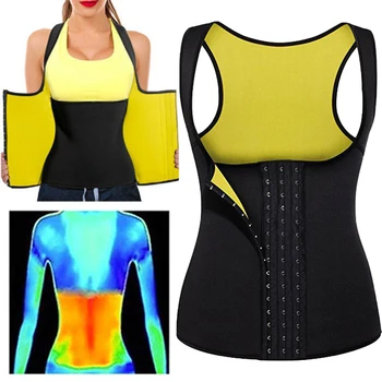 

Women Sweat Neoprene Sauna Vest for Weight Loss Tummy Fat Burner Slimming Shapewear Thermo Body Shaper Slimming Waist Trainer