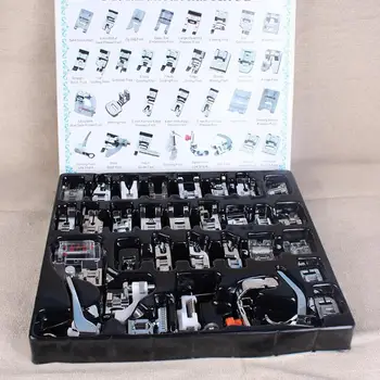 

32pcs Domestic Sewing Machine Foot Presser Braiding Blind Stitch Darning Presser Feet Kit Set for Brother Singer Janome