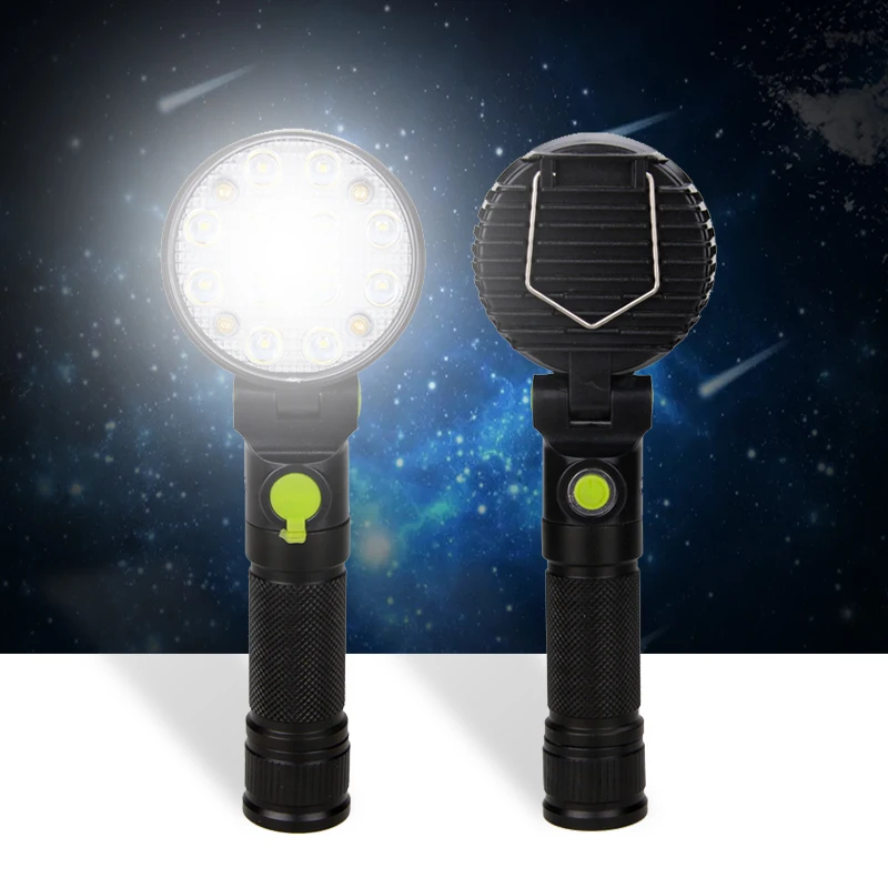 

4 Mode Hands-free LED Work Light Inspection Lanp 18 LED USB Portable Working Lantern Warning light for 18650