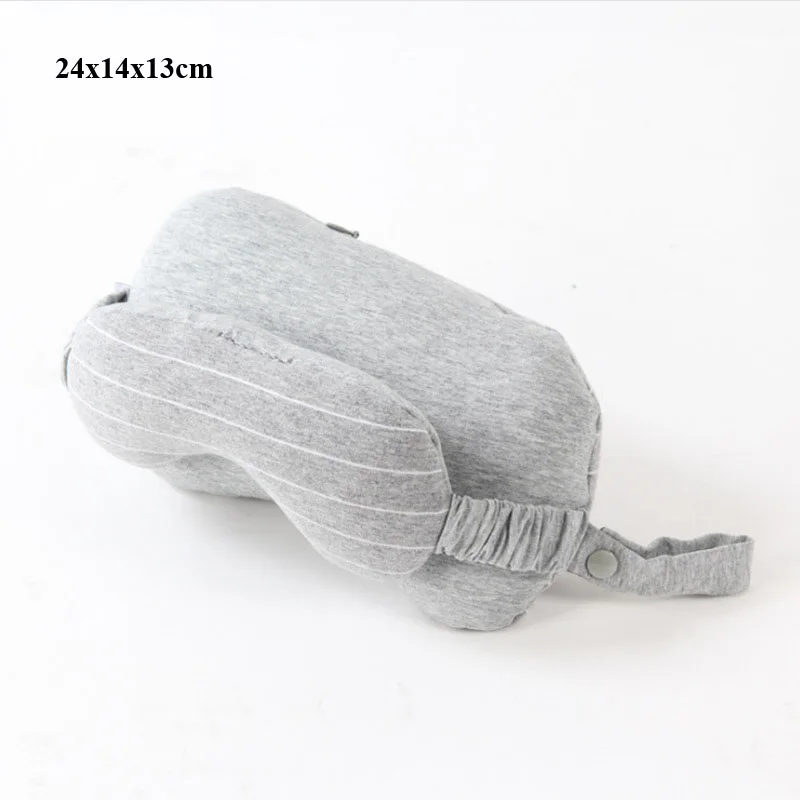 light gray U-образные подушки для шеи два в одном с глазной сеткой твердый шейный затылочный медицинский мягкий глазной пластырь медленный отскок пространство Путешествия Подушка - Цвет: light gray