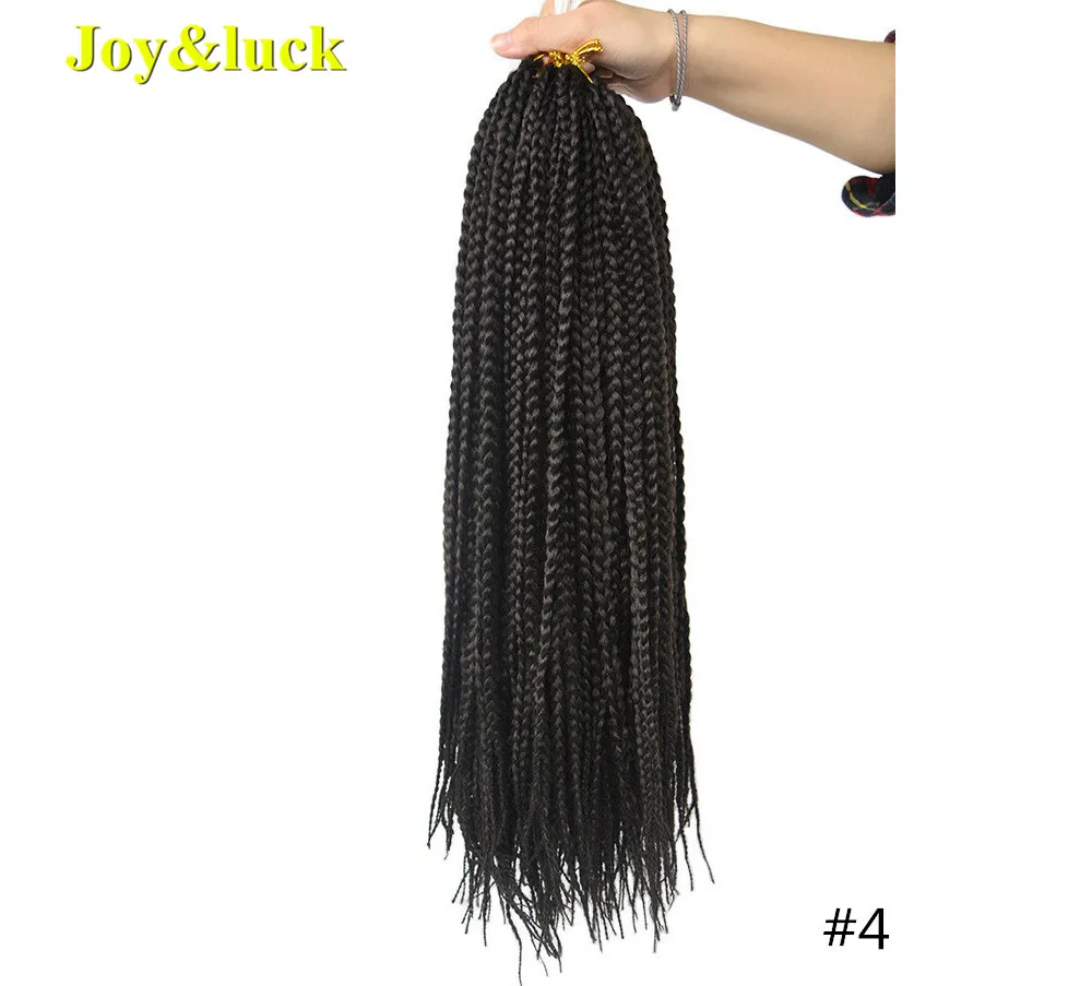 Joy&luck коробка косички 22 дюймов Длинные Синтетические крючком косички волос Омбре цвет косички наращивание волос для женщин