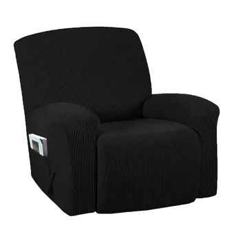 

With Pockets Chair Furniture Anti Slip Polyester Sofa Protector Living Room Solid Stretch Washable Slipcover Recliner Cover