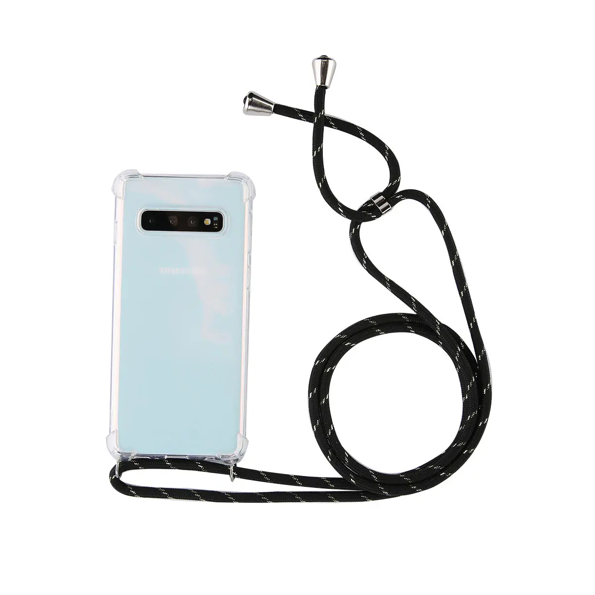 BBG Прозрачный чехол для телефона KJOEW с ремешком и цепочкой для samsung Galaxy S10 5G NOTE10 S10 S9 S8 Plus S10E Note 9 8 S7 S7E - Цвет: BBG
