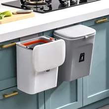 Verbesserte Küche Kompost Bin für Zähler Top oder Unter Waschbecken, hängen Kleine Mülleimer mit Deckel für Schrank/Bad/Schlafzimmer
