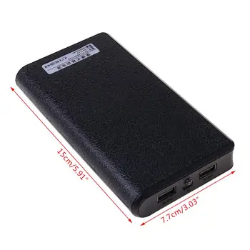 

Dual USB Power Bank 6x 18650 External Backup Battery Charger Box Case For Phone H55F