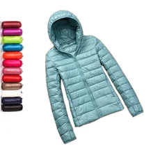 Зимние куртки размера плюс 4XL, женские пуховики на белом утином пуху, Короткий Ультра-светильник, пальто на утином пуху, куртка-пуховик с капюшоном, Осенние парки