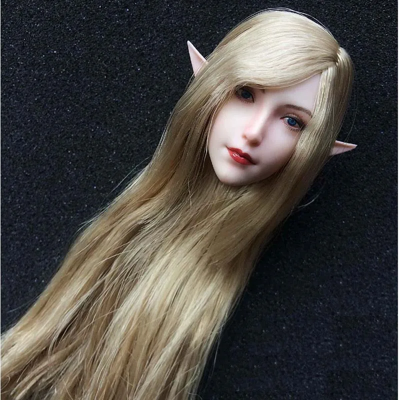 

1/6 Scale Fairy Girl Head Sculpt SUPER DUCK 1:6 SET043 COS Head Carving Costume Suit Female Elf Female Magician Head Model