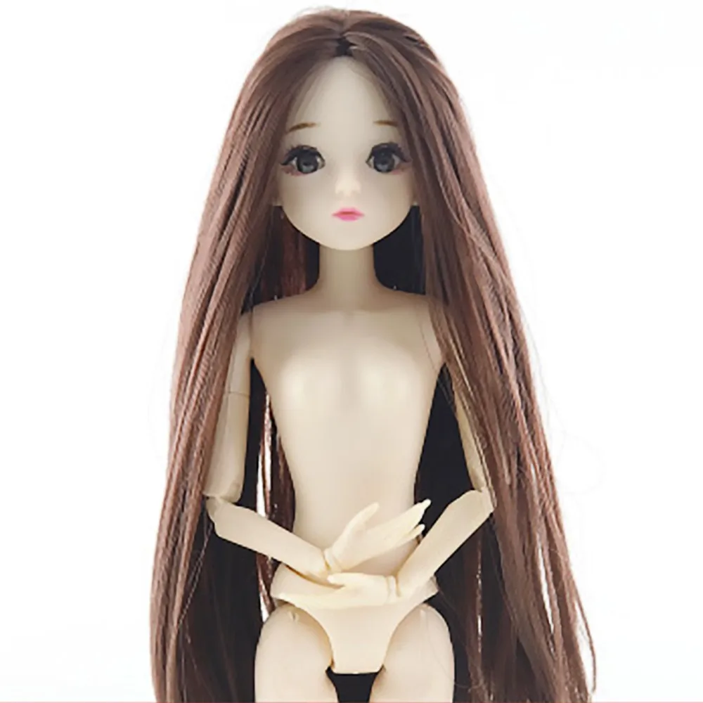 BJD кукла, 20 шаровых шарниров, 4D глаза, BJD, пластиковая кукла, 30 см, куклы для девочек, игрушки, длинный парик, волосы, женская обнаженная кукла