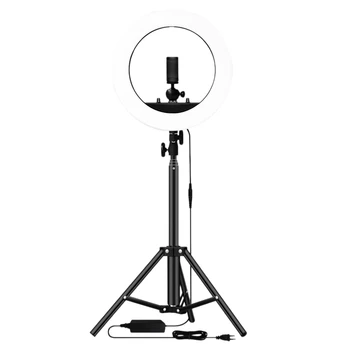 

14 Inch Photography Ring Lamp with Tripod 1.6M for Beauty Makeup Photo Studio Lighting Live Stream EU Plug