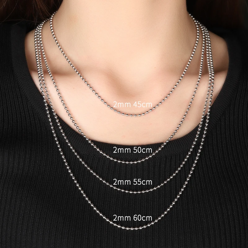 Pure Silver 925 Necklaces For Women Man 