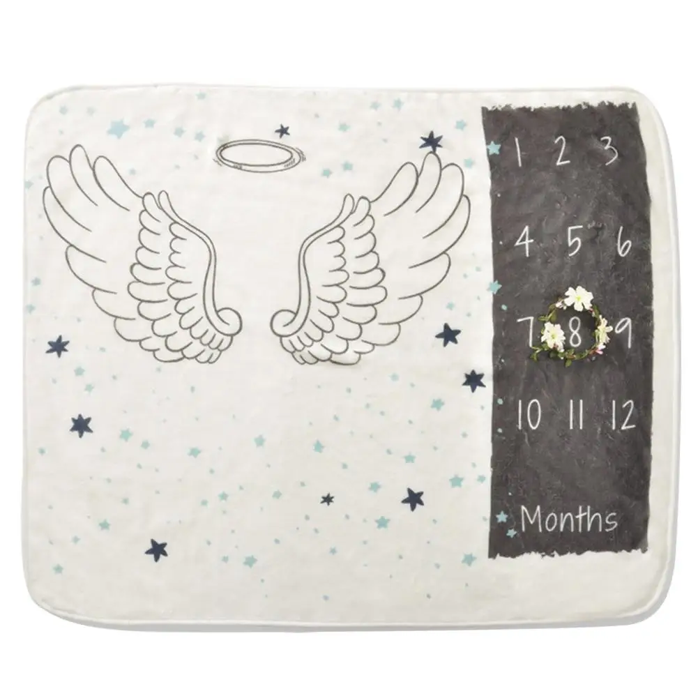 Детское одеяло-Ростомер, реквизит для детской фотографии, одеяло для новорожденных, 12 месяцев, реквизит для фотографий, крылья ангела, фоновое одеяло для съемки