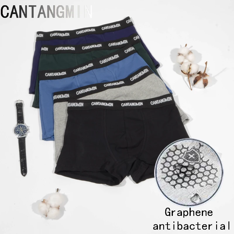 CANTANGMIN man panties cotton graphene antimicrobial underpants breathable moisture absorption boxers comfortable underwear | Мужская