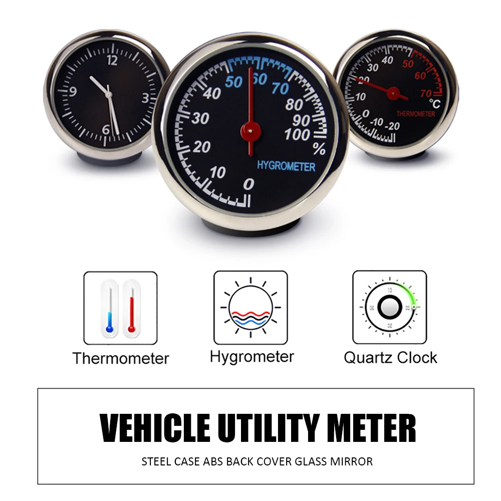Мини автомобильные цифровые часы, автомобильные часы, автомобильные термометр, гигрометр, декоративные часы с орнаментом, автомобильные аксессуары
