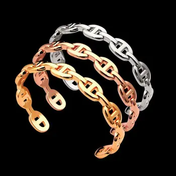 

Women Ajustable Size Bangle Titanium steel Material Quality Simpe Design Women Birthday Bracelet Bangles Jewelry