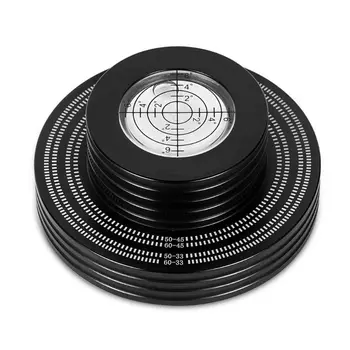 

Durable Aluminum Record Stabilizer 50/60Hz Tachometer Turntable Bubble Level LP Vinyl Disc Stabilizer