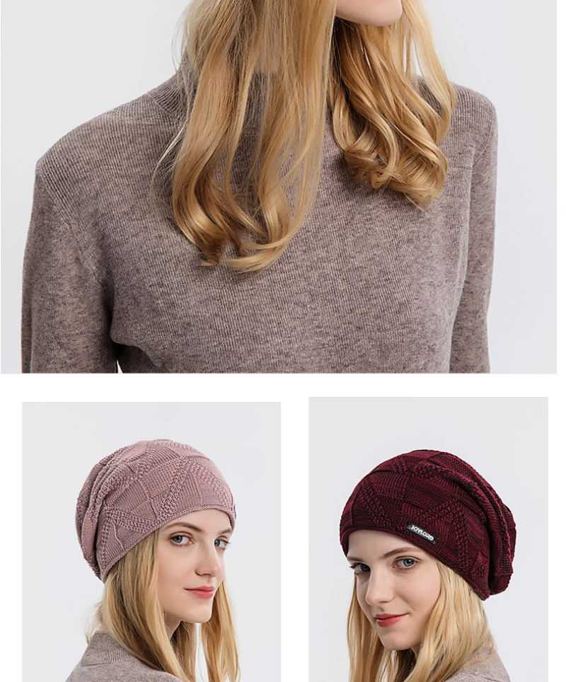 Waliicorners Beanie Hat Male Female Slouch Winter Beanies Knitted Hat Fleece Lined Skullies Beanies 16 H9f2eea88bc6749e69cb4f771824fee32w