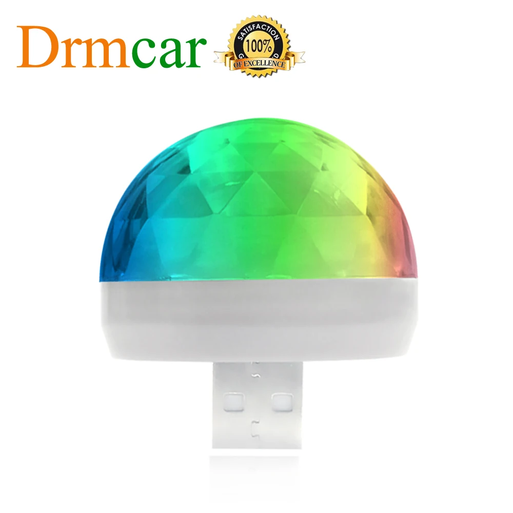 Reducido Luz Ambiental RGB para coche, minilámpara Led colorida con sonido de música, interfaz USB de Apple, fiesta de vacaciones, ambiente Interior, domo, maletero nz3EW3BN