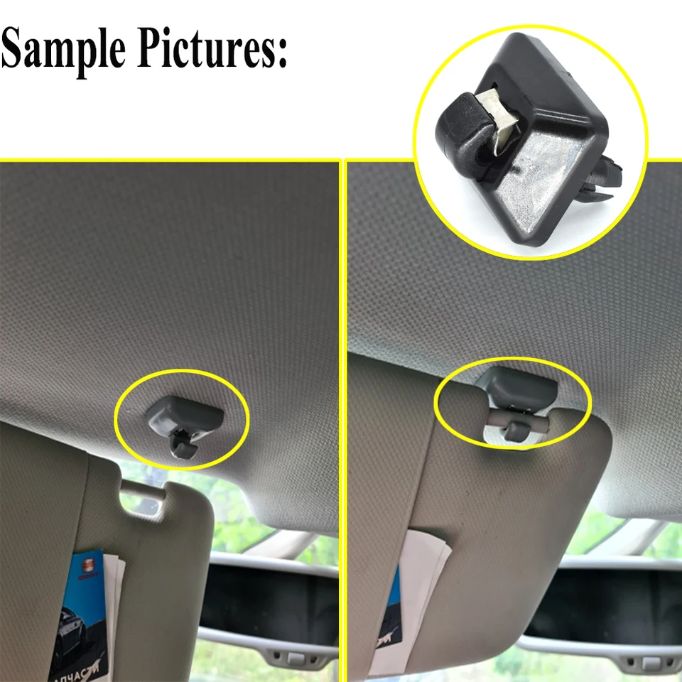 Peslogy 2pcs Auto Sun Visor Clip Hook Bracket Hanger Audi Sun Visor Clips Replacement For Audi A1 A3 A4 A5 Q3 Q5 A7 B6 B7 B8 S4 S5 Reference Parts No