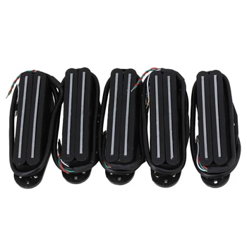 

5 Pieces Black Dual Hot Rail Humbucker Guitar Neck Pickup 4 Wire Electric Guitar Neck Pickup 4 Wires Dual Hot Rail Humbucker Gui