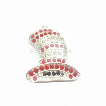 

Newest ! Large Size 54mm*44mm 10pcs/lot Hat Rhinestone Pendants Free Shipment !