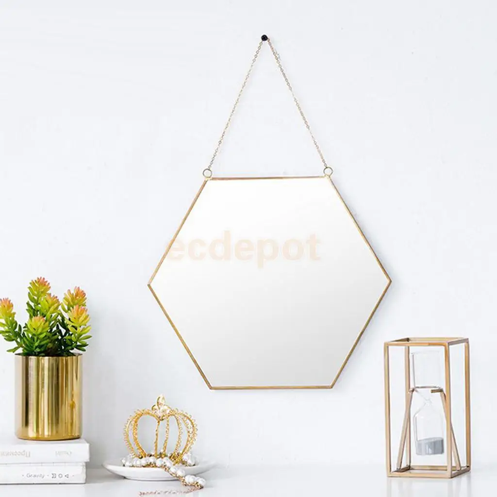 Glass Glamour Dressing Table Vanity Make Up Mirror Bathroom Wall Hangings, with Hanging Strap, Girls Gift