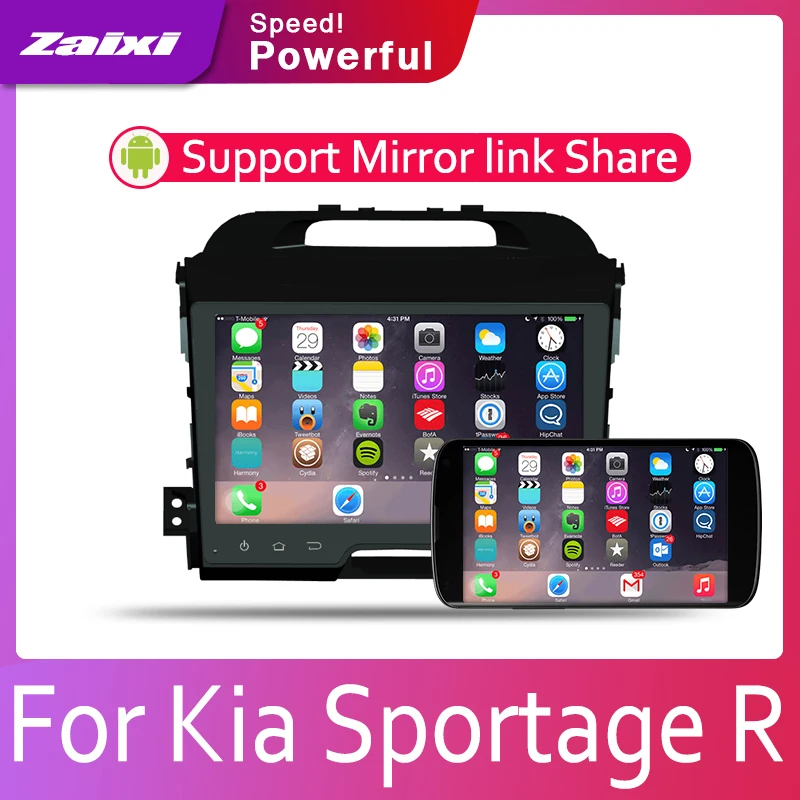 9 HD 1080P ips ЖК-экран Android 8 ядерный для Kia Sportage R 2010 2011 2012 2013 Автомагнитола AUX USB gps Navi мультимедиа