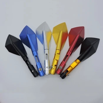 

CNC Aluminum Motorbike Handlebar Mirrors Blue Rearview Mirror Convex Blue Red for Honda X-ADV 750 Grom MSX125 MSX125SF 2017 2018