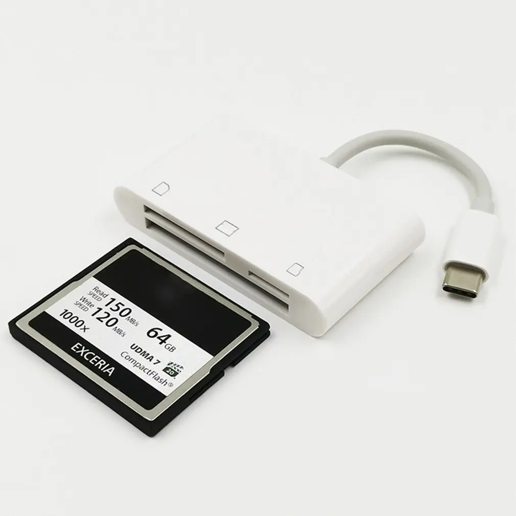 USB 3,1 type C USB C к кардридеру Кабель-адаптер для Macbook для samsung type-C/TF/CF три в одном кардридере