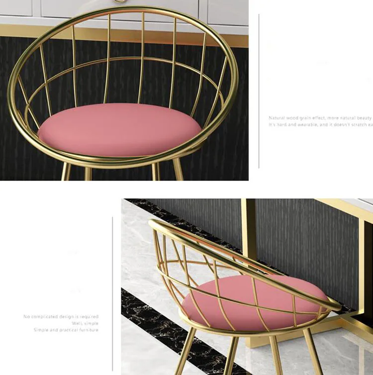 Современный минималистичный стул для макияжа туалетный столик стул для одевания гостиной спальни мягкая спинка заднего сиденья стул Досуг стул