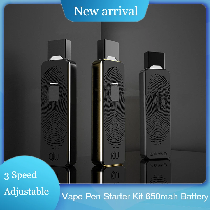

New Vape Pen 650mah Battery 3 Speed Adjustable Voltage Device With Pods Metal e Cigarette Starter Kit And Vapor for JUUL/JUll