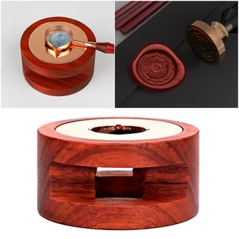 

Gifts Retro Portable Sealing Wax Furnace Beads Melting Stamp Tool DIY Heat Resistant Warmer Wooden Stove Wedding For Envelope