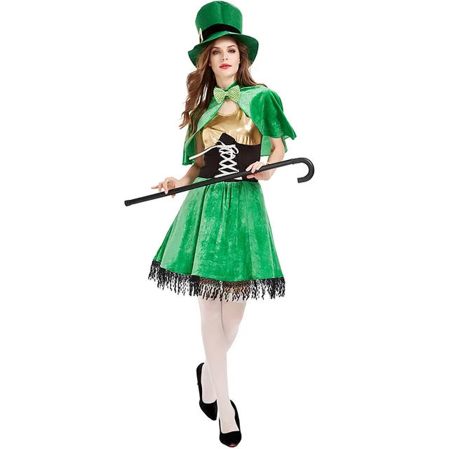 kaart klink bon Ierland St. Patrick 'S Day Festival Party Kleding Volwassen Vrouwen Cosplay  Kostuum Jurk Elf Outfit Carnaval Grappige Jurken Nieuwe Jaar - AliExpress  Nieuwigheid & Speciaal Gebruik