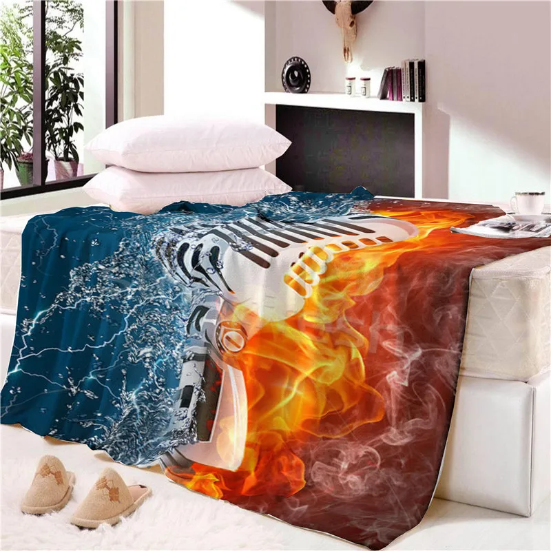 OIMG 3D Portable Adults Printed Flannel Blanket Hand Wash Customized Rectangle Autumn Anti Pilling Home Travel Picnic Tapestr | Дом и сад