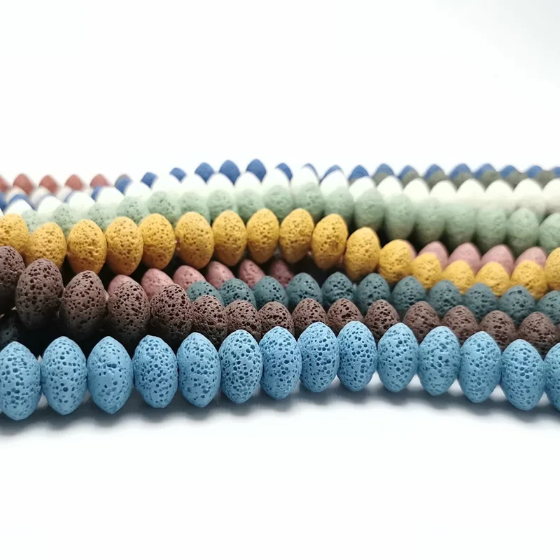 Натуральный вулканический камень Beads5X8/10x15 мм многоцветный вулканический камень свободные бусины для DIY Ожерелье Браслеты Серьги Изготовление ювелирных изделий